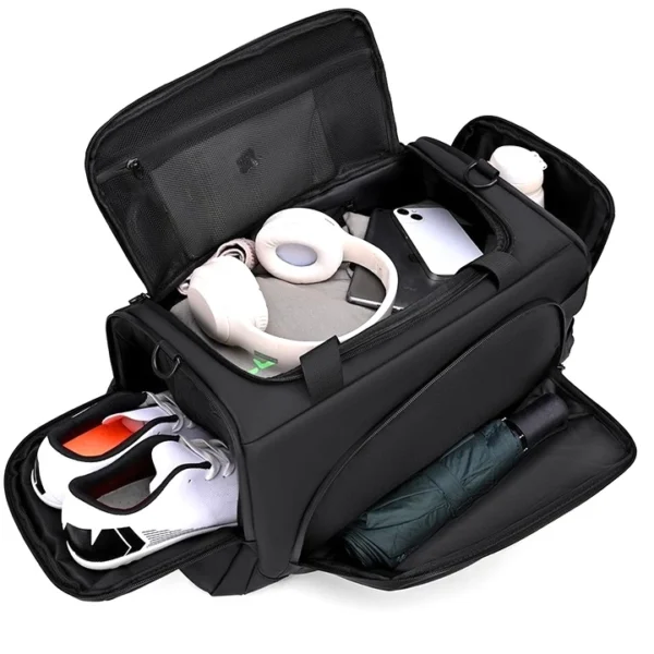 Water Resistant Pu Leather Gym Bag