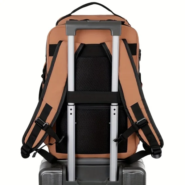 Expandable Travel Backpack Large Capacity Shoe Compartment Wet Dry Separation Nylon